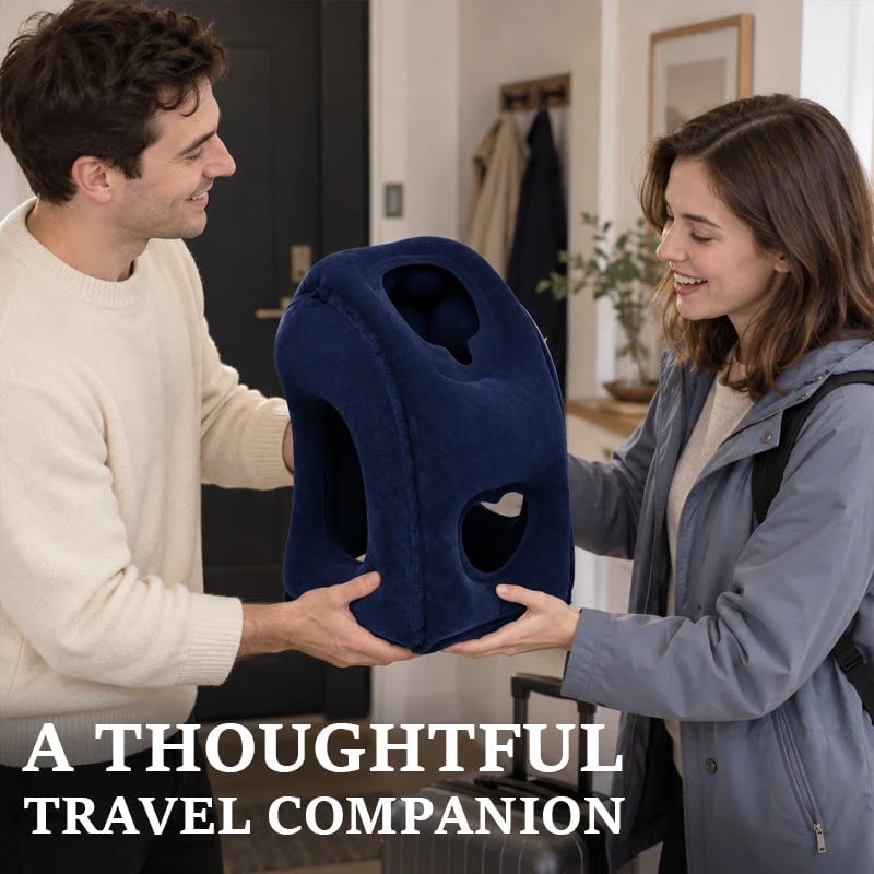 🛫 Ultra-Light Foldable Inflatable Travel Pillow | Portable Neck, Face & Arm Support for Trips 💤❤️