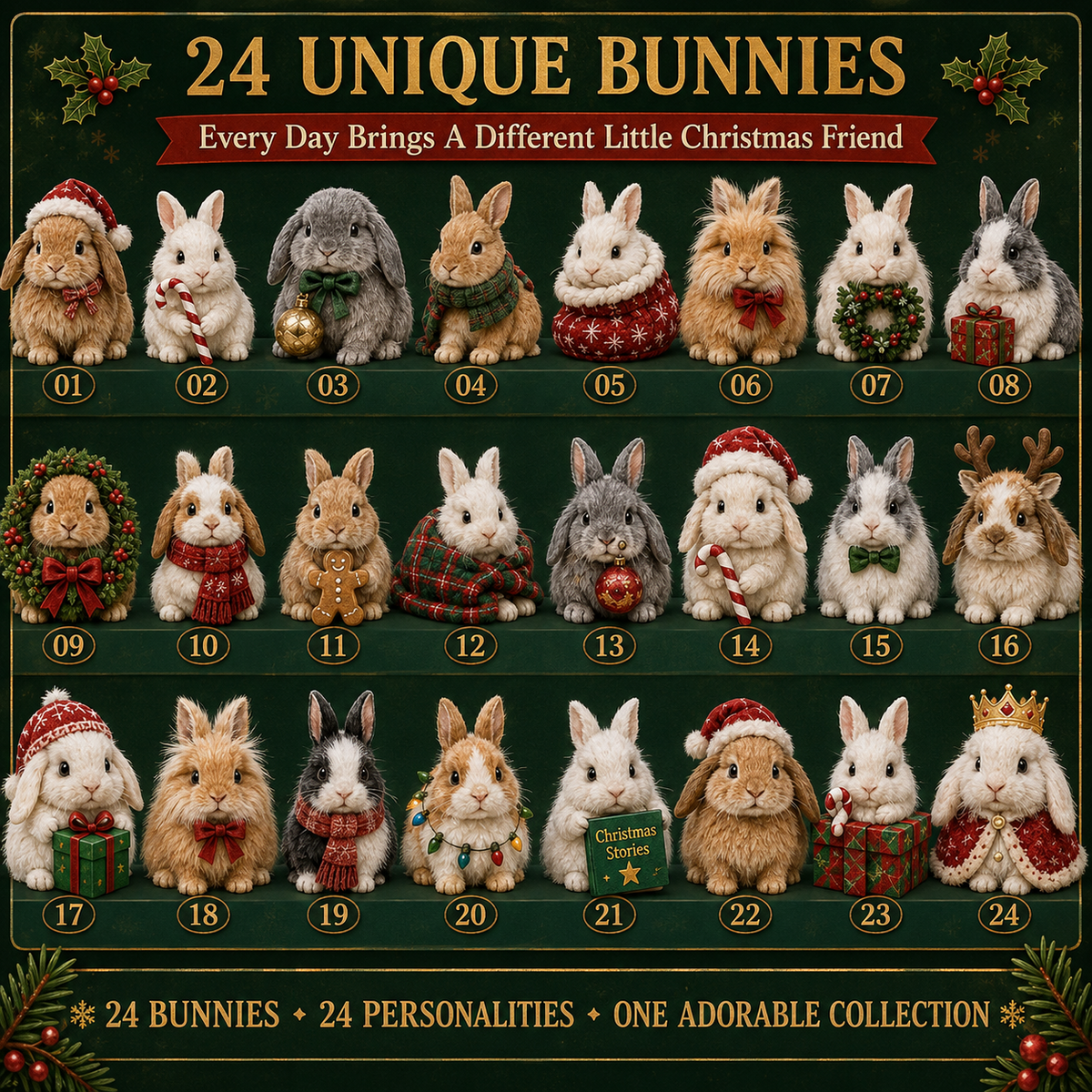 🐇 2026 Christmas Bunny Advent Calendar - 24 Days of Cute Bunny Surprises ✨