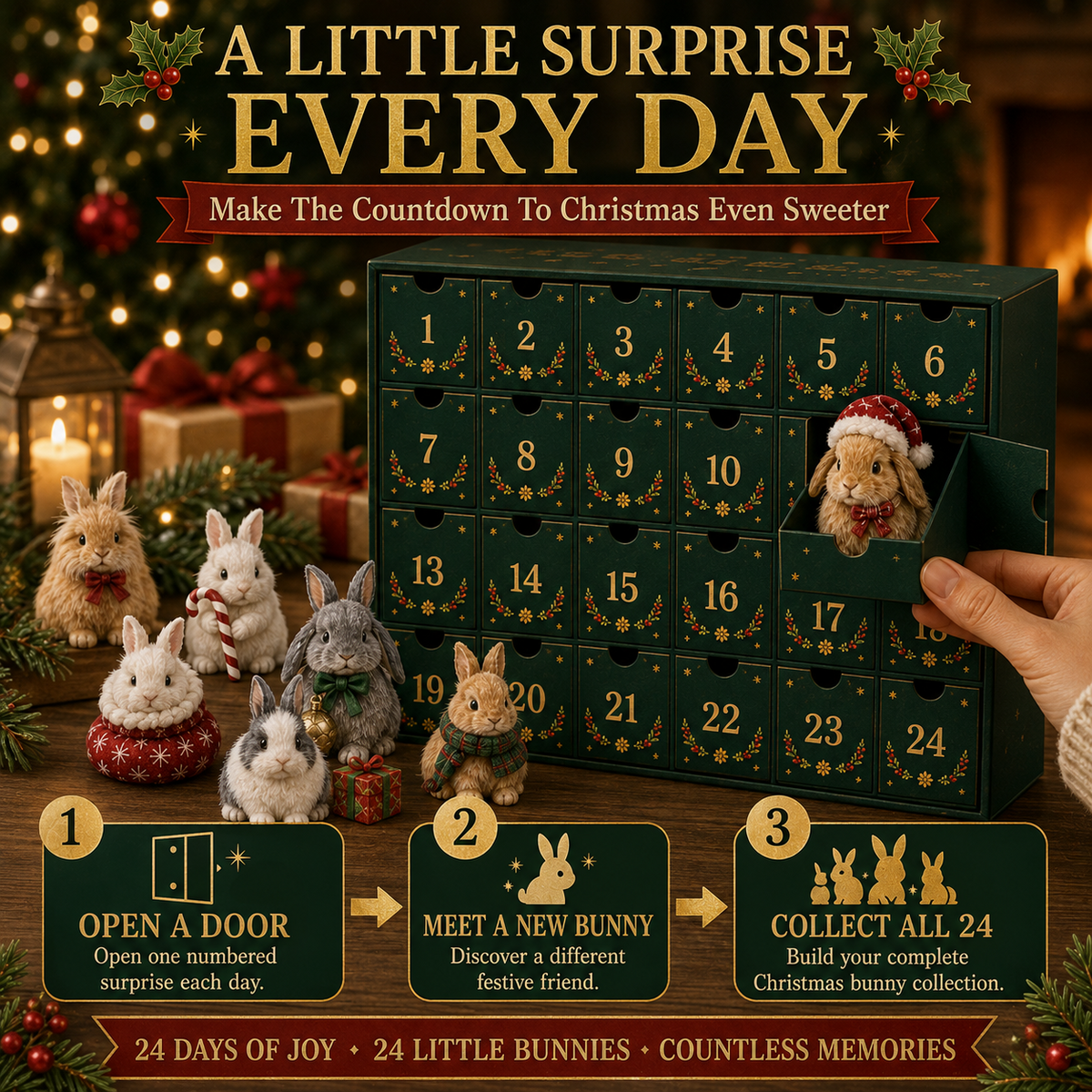 🐇 2026 Christmas Bunny Advent Calendar - 24 Days of Cute Bunny Surprises ✨