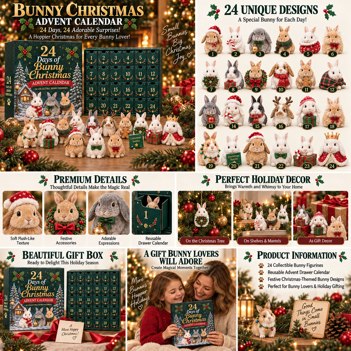 🐇 2026 Christmas Bunny Advent Calendar - 24 Days of Cute Bunny Surprises ✨