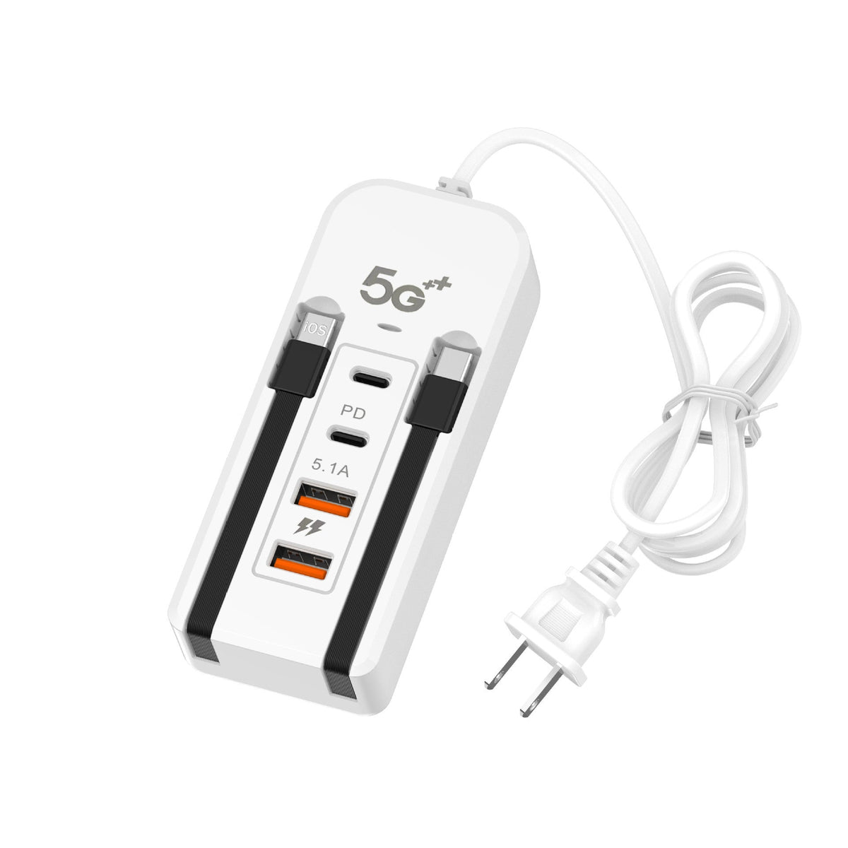 Charge 6 Devices Instantly! No-Clutter 66W Desktop Power Hub