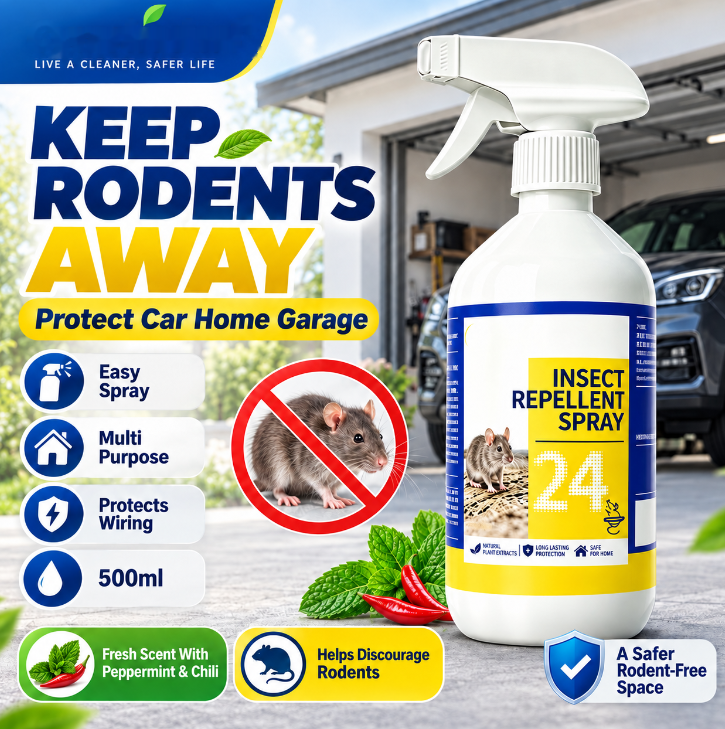 🐀50% OFF NOW ! ✨All-Purpose Rodent Repellent Spray – Non-Toxic Safe Indoor Mouse Deterrent