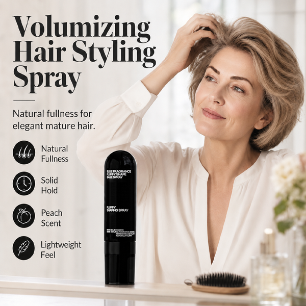 Volumizing hair styling spray for mature hair