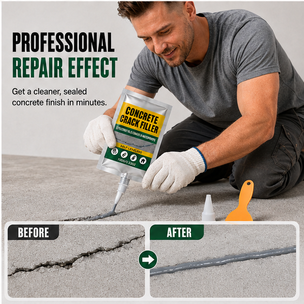 🏠 Waterproof Concrete Crack Filler for Indoor & Outdoor Use✨