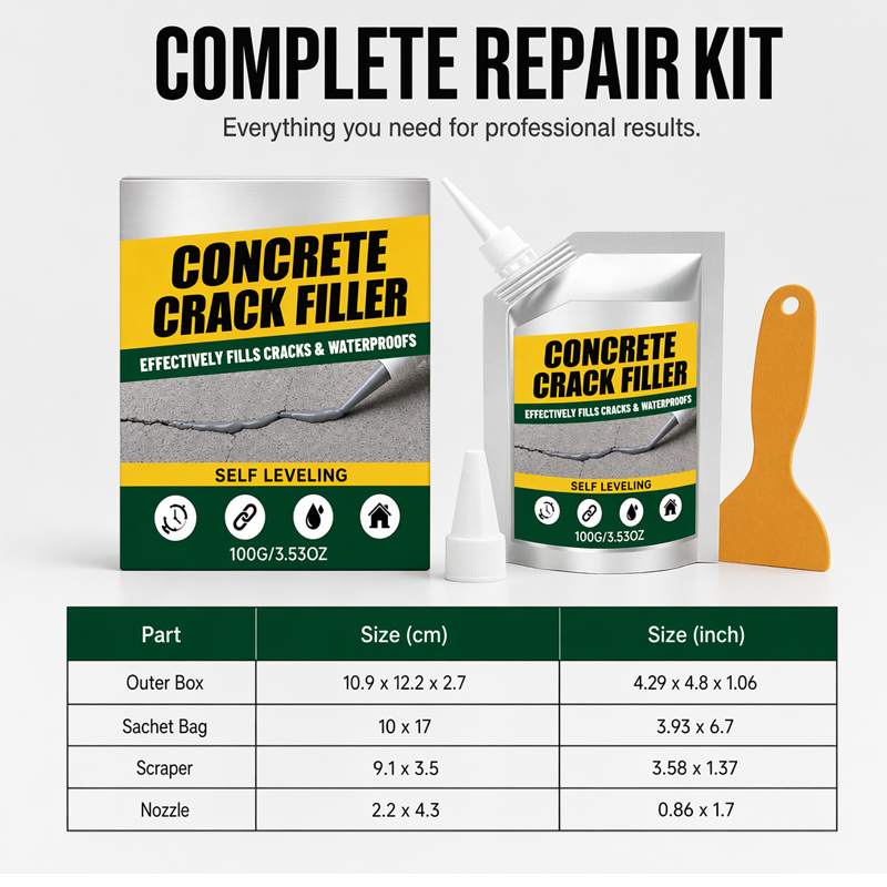 🏠 Waterproof Concrete Crack Filler for Indoor & Outdoor Use✨