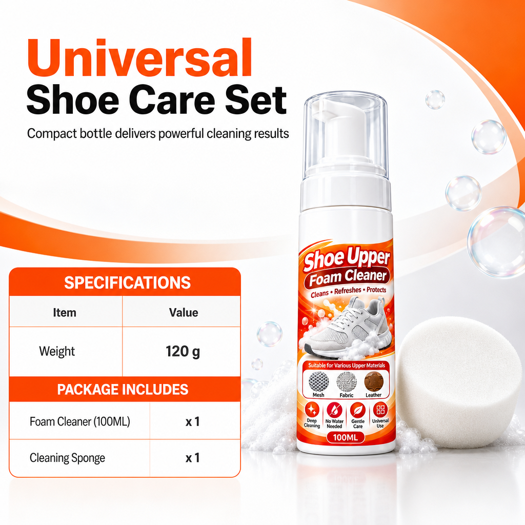 👟 Rinse-Free Shoe Foam Cleaner