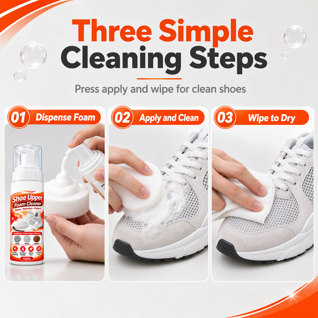 👟 Rinse-Free Shoe Foam Cleaner